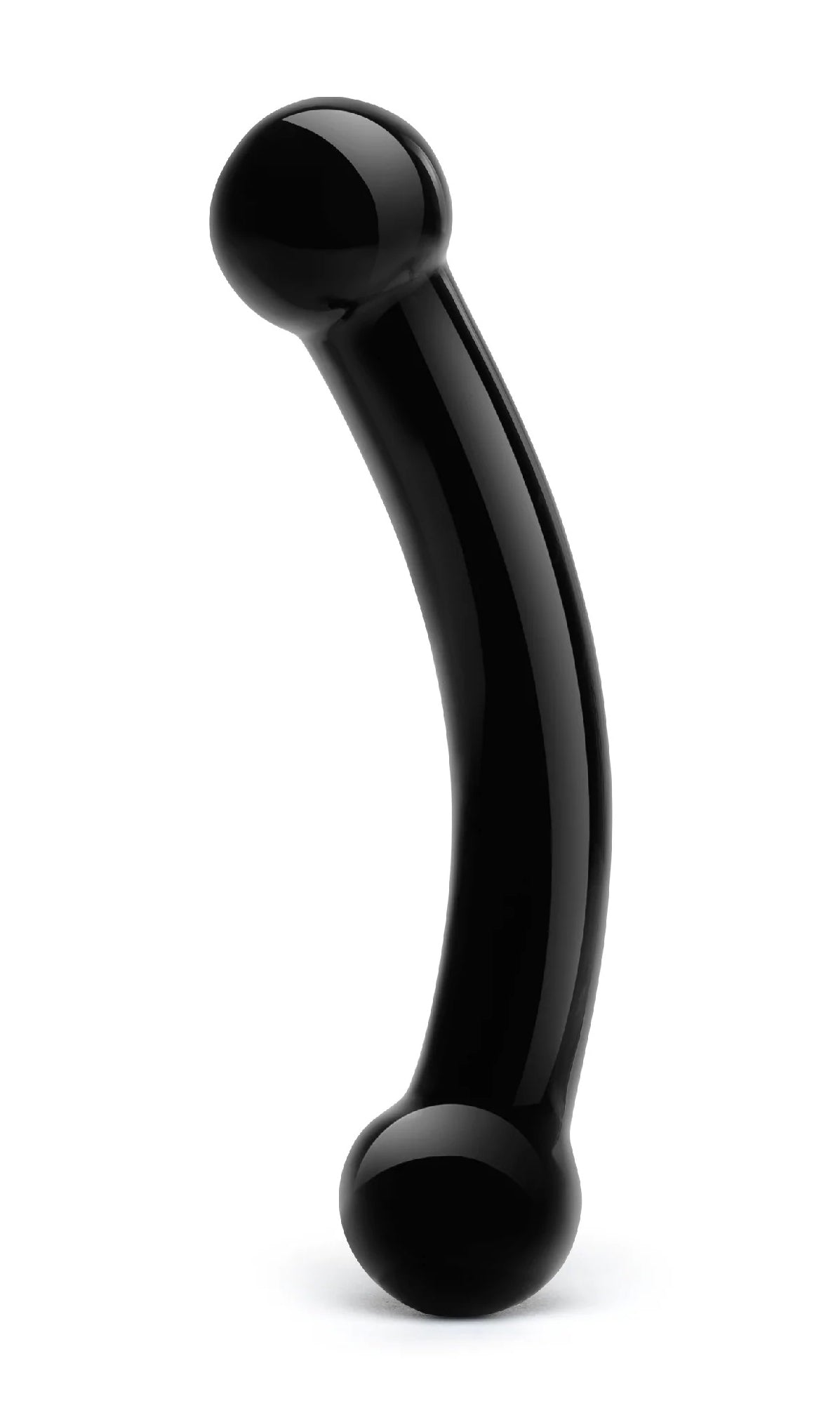 Glas 5.5 Inch Double Bull Black Glass Dildo