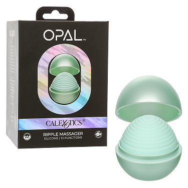 Opal Ripple Massager Silicone 10 Functions Waterproof Mint Green