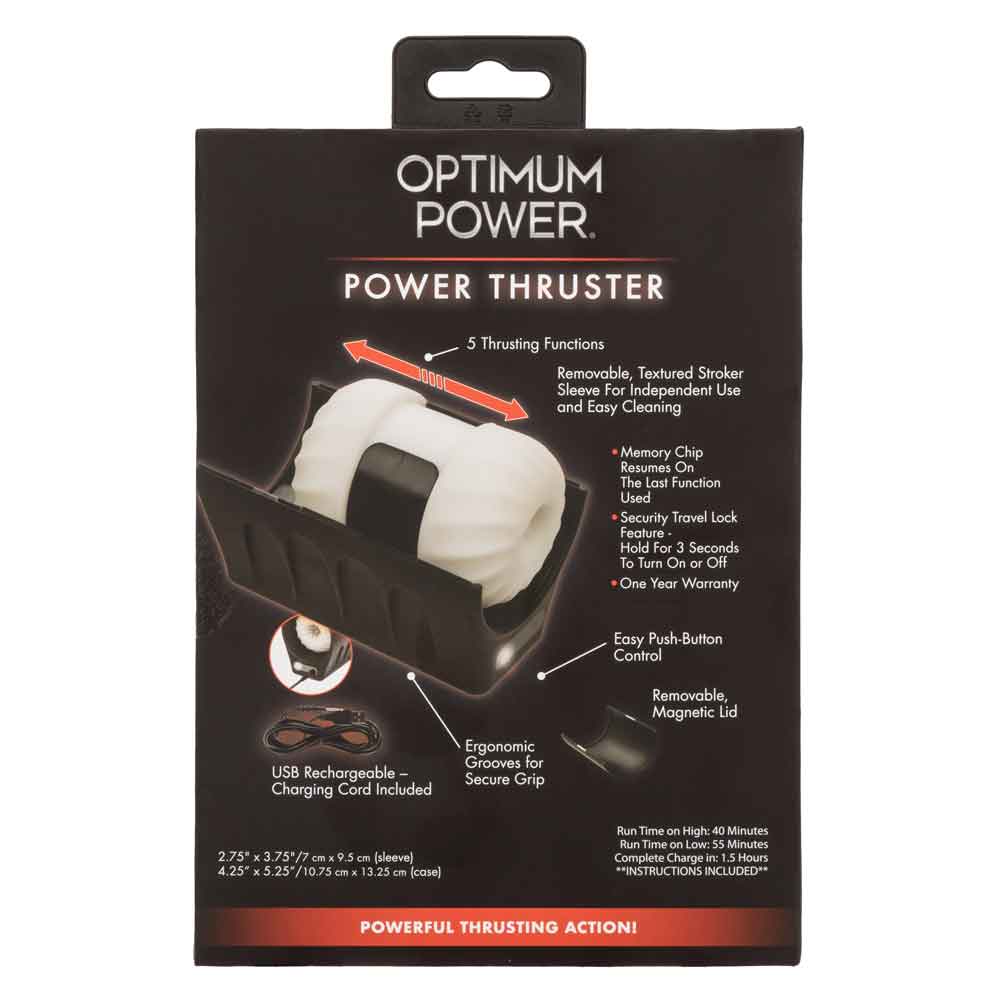 Optimum Power Power Thruster Textured Stroker Sleeve with 5 Thrusting Functions