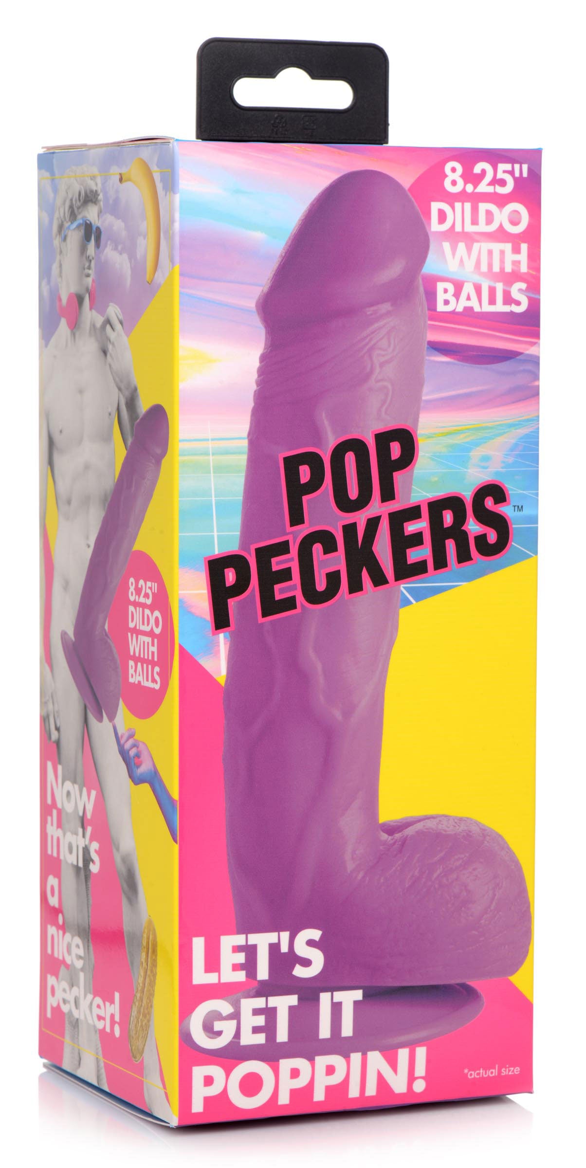 Pop Pecker 8.25 Inch Realistic Dildo With Suction Base Light