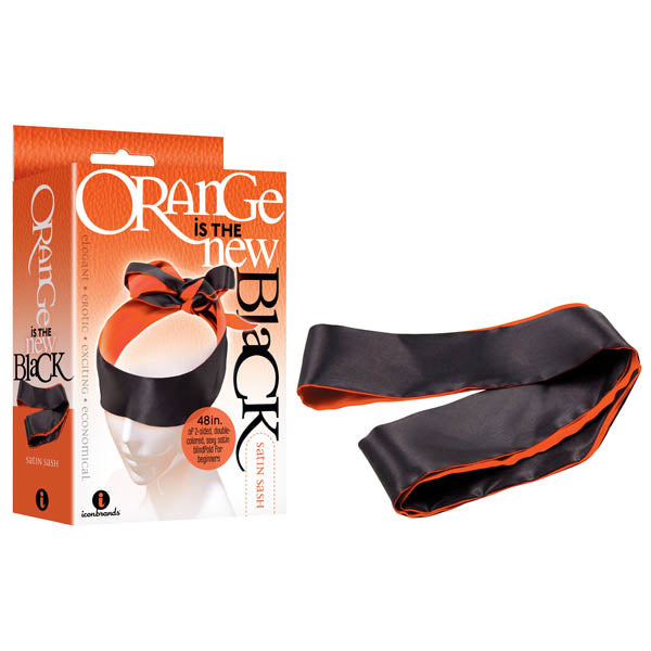 Orange Is The New Satin Sash Orange Blindfold