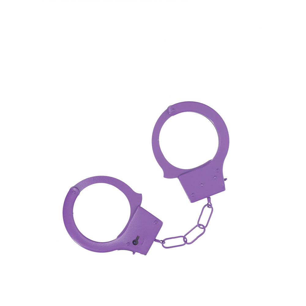 Ouch Classic Metal Cuffs Purple Restraints