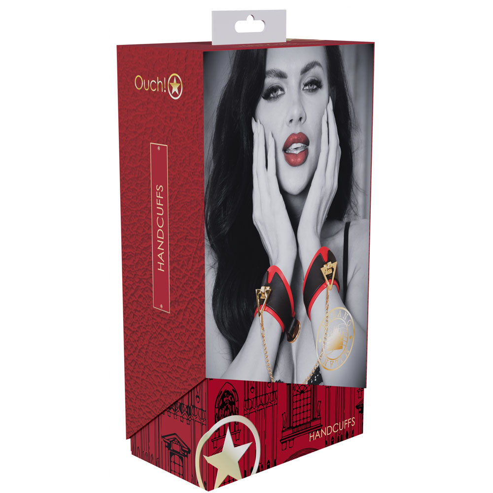 Ouch Milan Collection Handcuffs High Quality Bonded Leather Chic Design