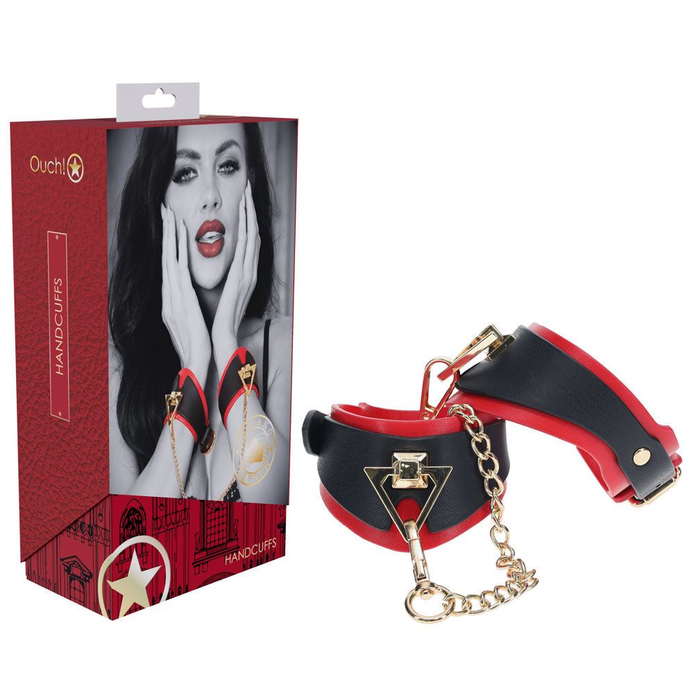 Ouch Milan Collection Handcuffs High Quality Bonded Leather Chic Design