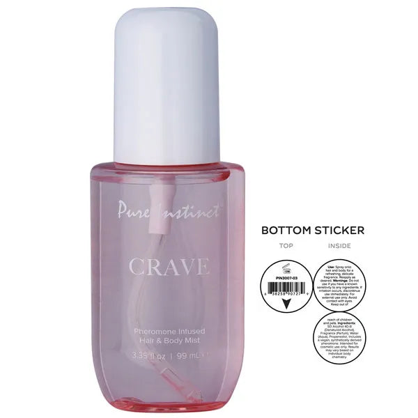 Pure Instinct Crave Pheromone Hair and Body Mist – 3.35oz Body Mist