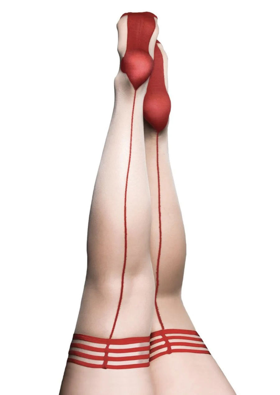 Kixies Whitney Nude Seam Thigh Highs Size A
