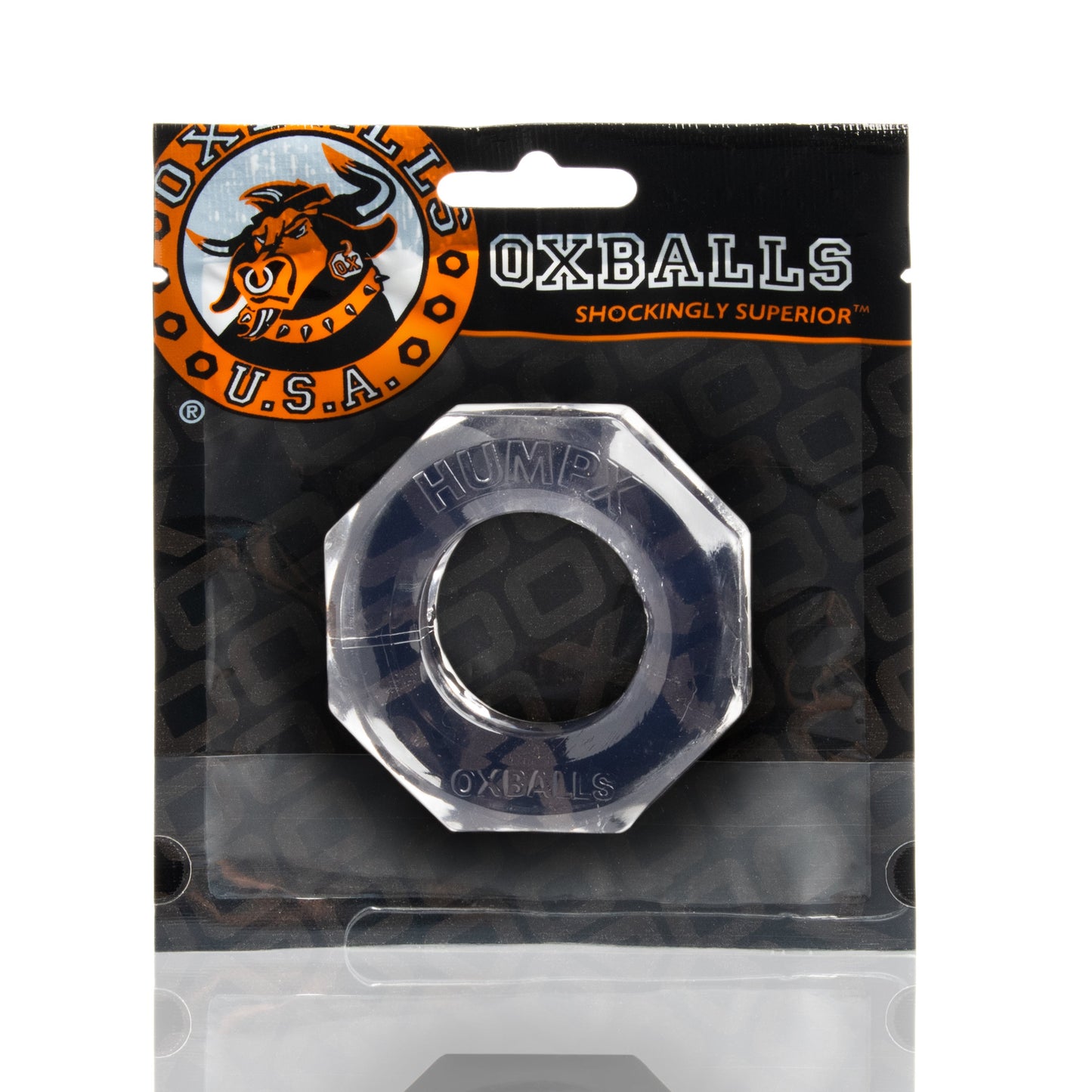 Oxballs Humpx Large Clear Flex TPR Comfortable Cock Ring