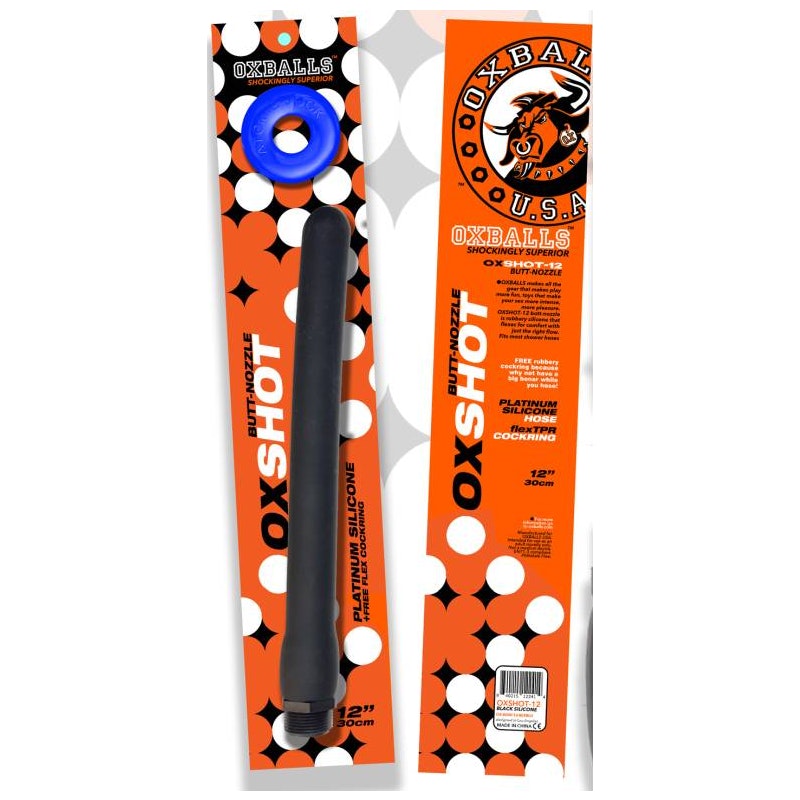 Oxshot Butt Nozzle 12in Shower Hose for Ultimate Cleaning