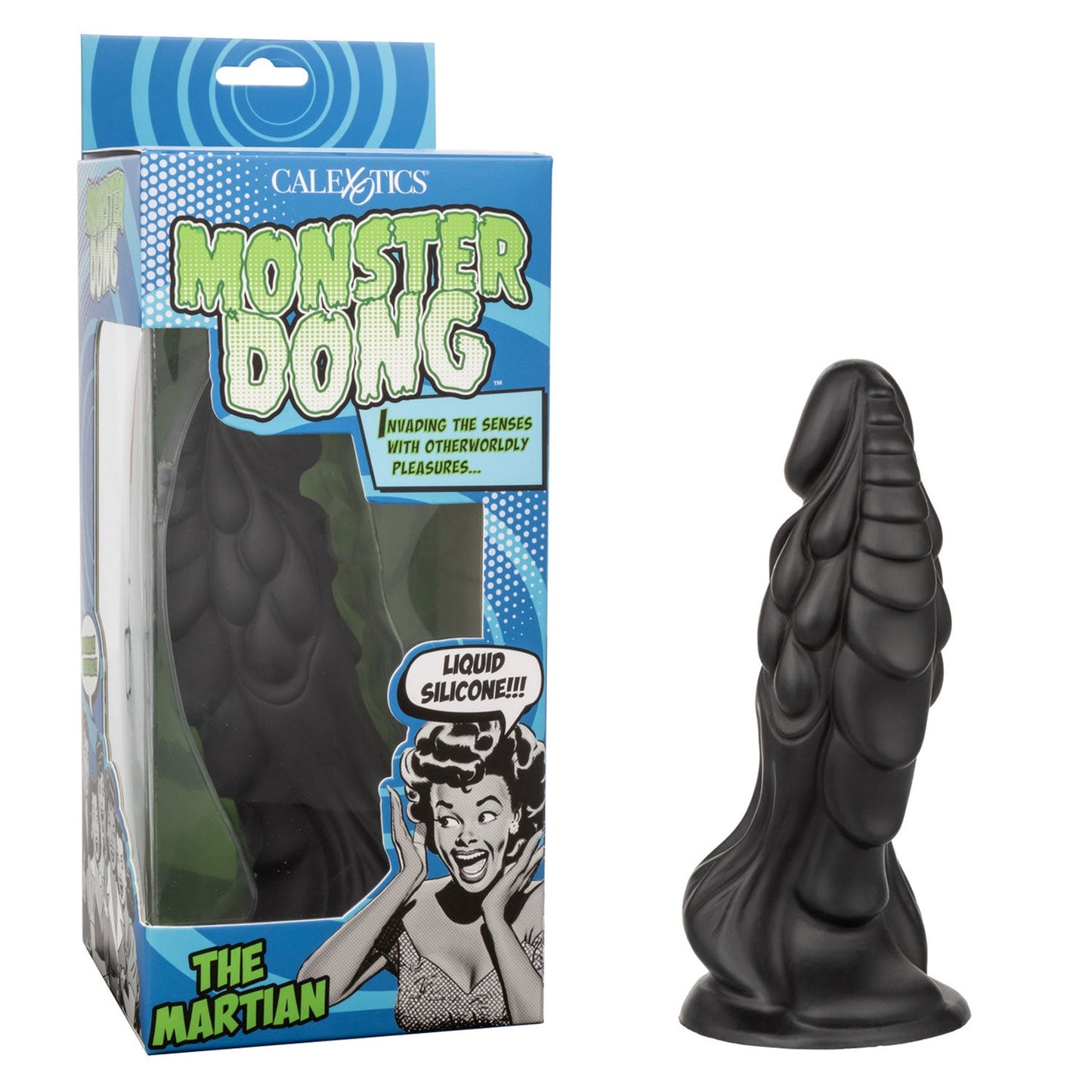 Monster Dong The Martian (Black) 7.75 Inch Bendable Dildo – Firm Textured Dildo