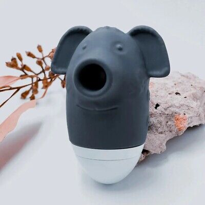 OzGasm Klitty Koala 3-in-1 Black Clitoral Stimulator with Sucker, Flicker, and Pulsator Functions