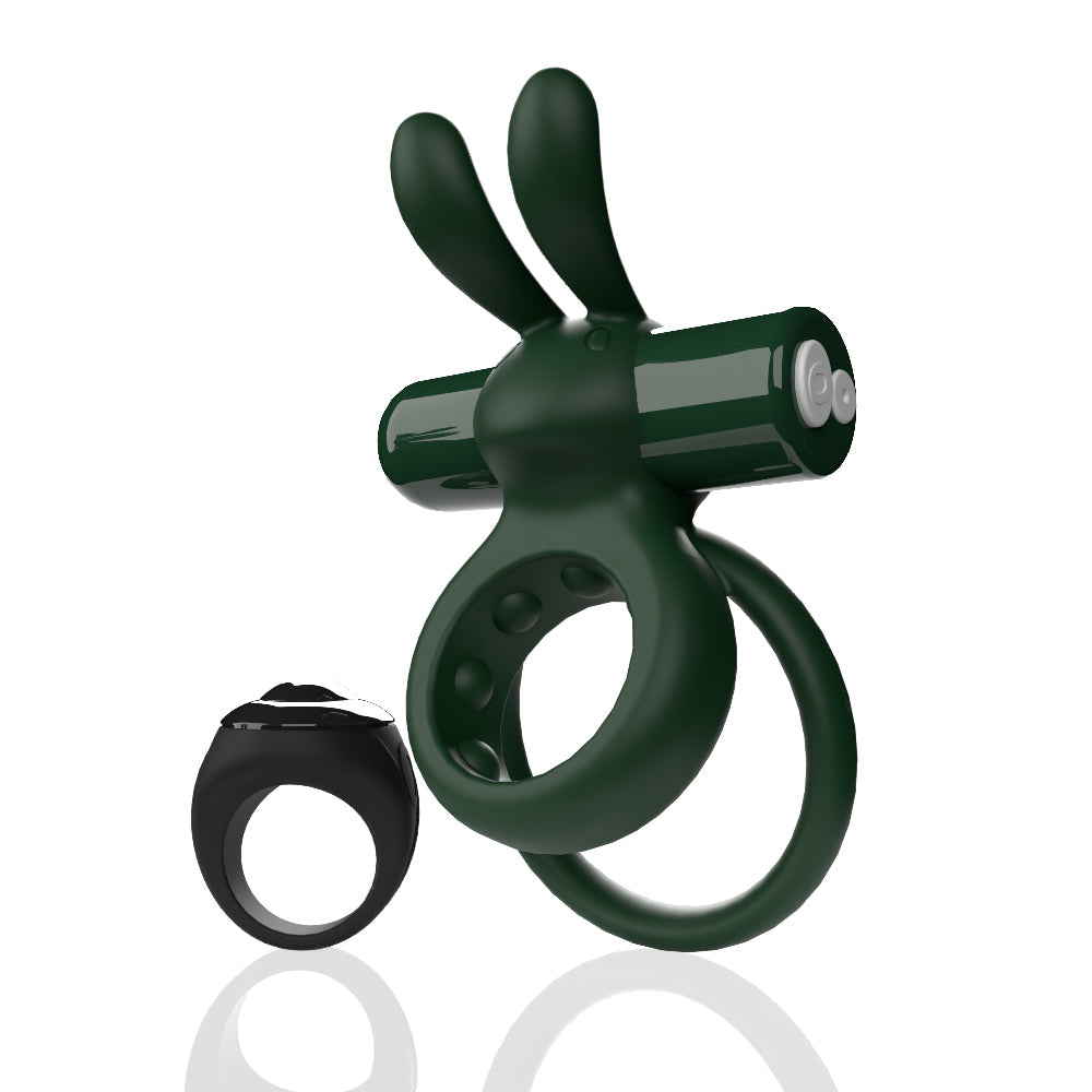 Ohare Remote Control (Green) – Waterproof Rechargeable Wearable Rabbit Vibrator with Double-Ring Design