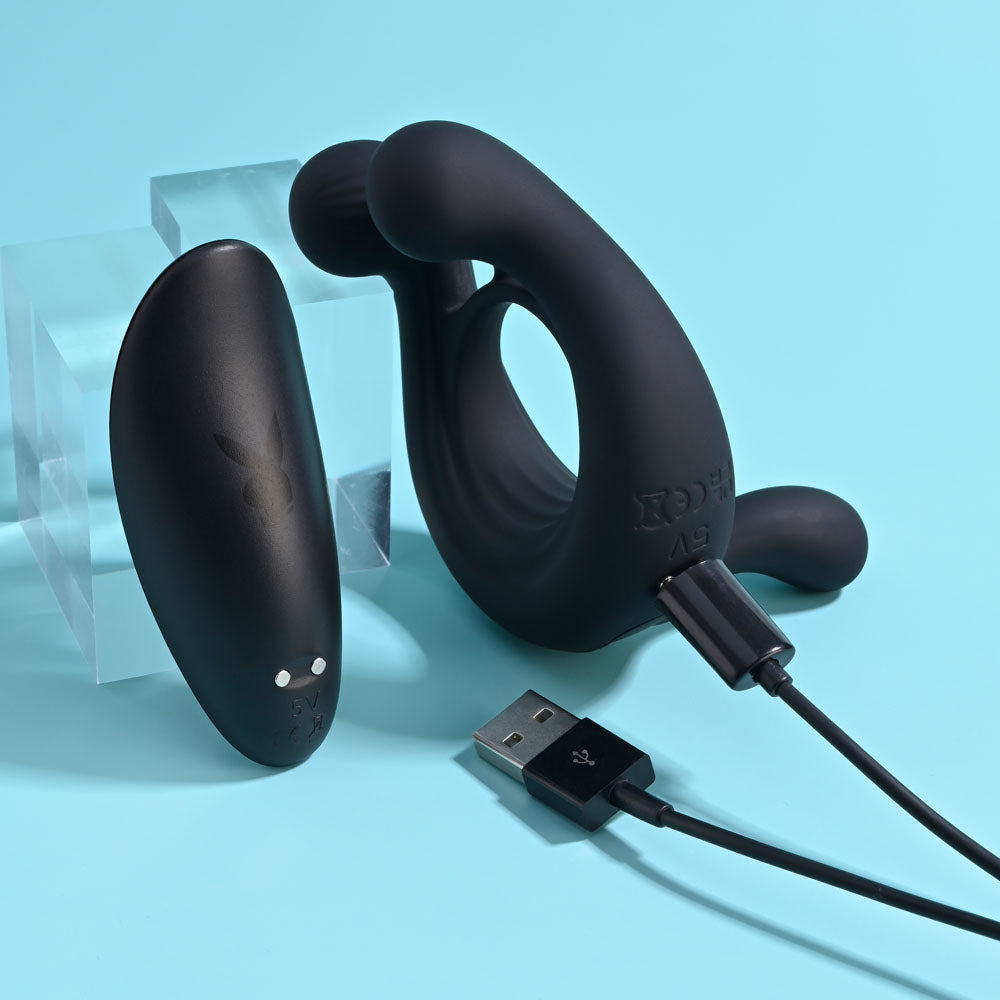 Playboy Pleasure Triple Play Vibrating Cock Ring