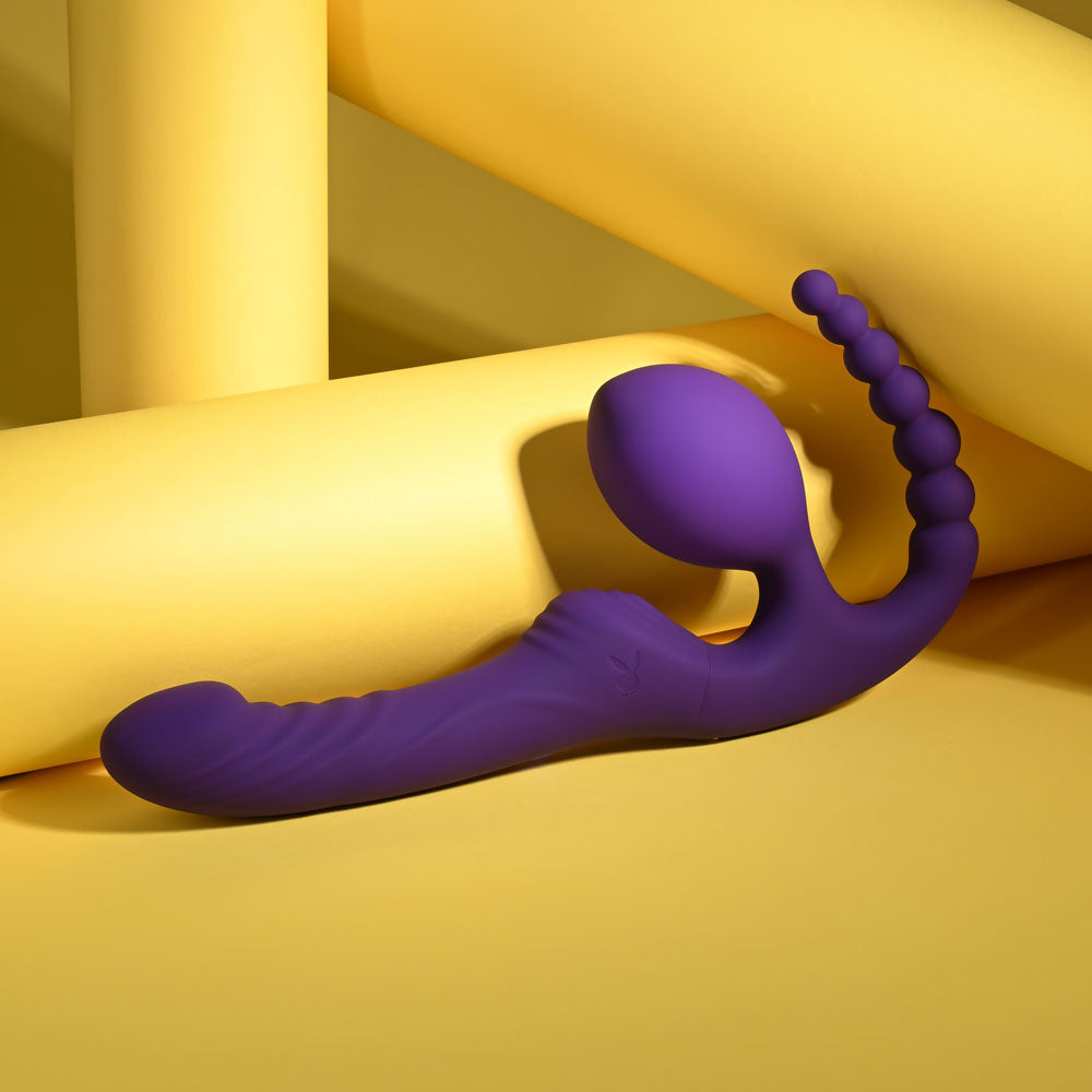 Playboy Pleasure Hug It Out – 29 cm USB Rechargeable Strapless Strap-On