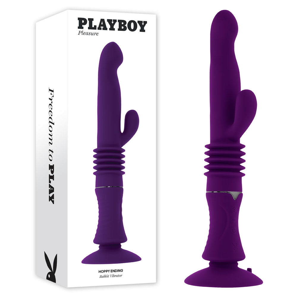 Playboy Pleasure Hoppy Ending – USB Rechargeable 29.2 cm Rabbit Vibrator