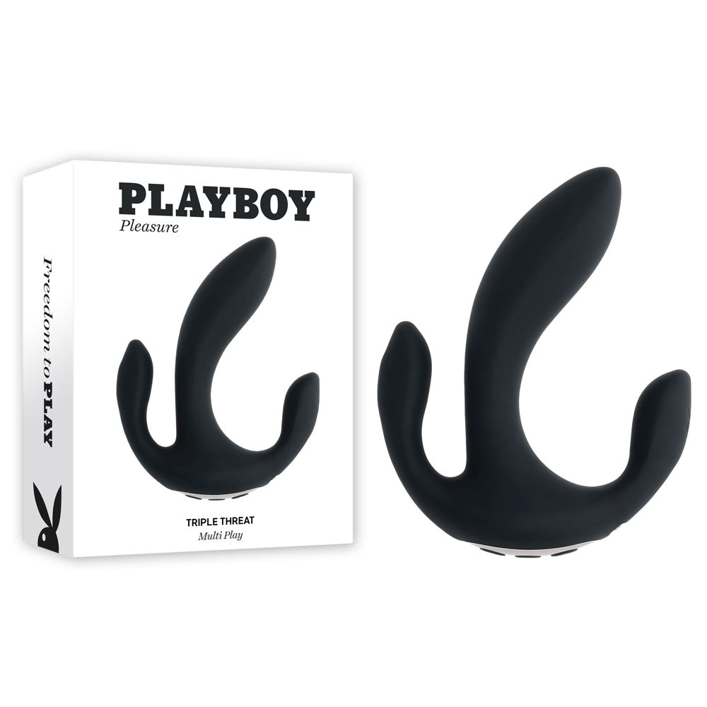 Playboy Pleasure - TRIPLE THREAT 3 Head Stimulator 13.5cm