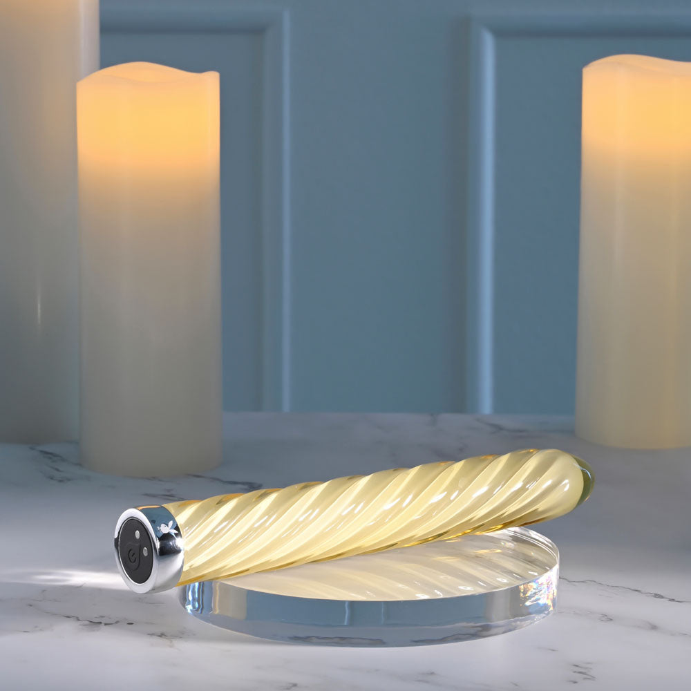 Playboy Pleasure Twist of Fate 17.5 cm Glass Vibrator