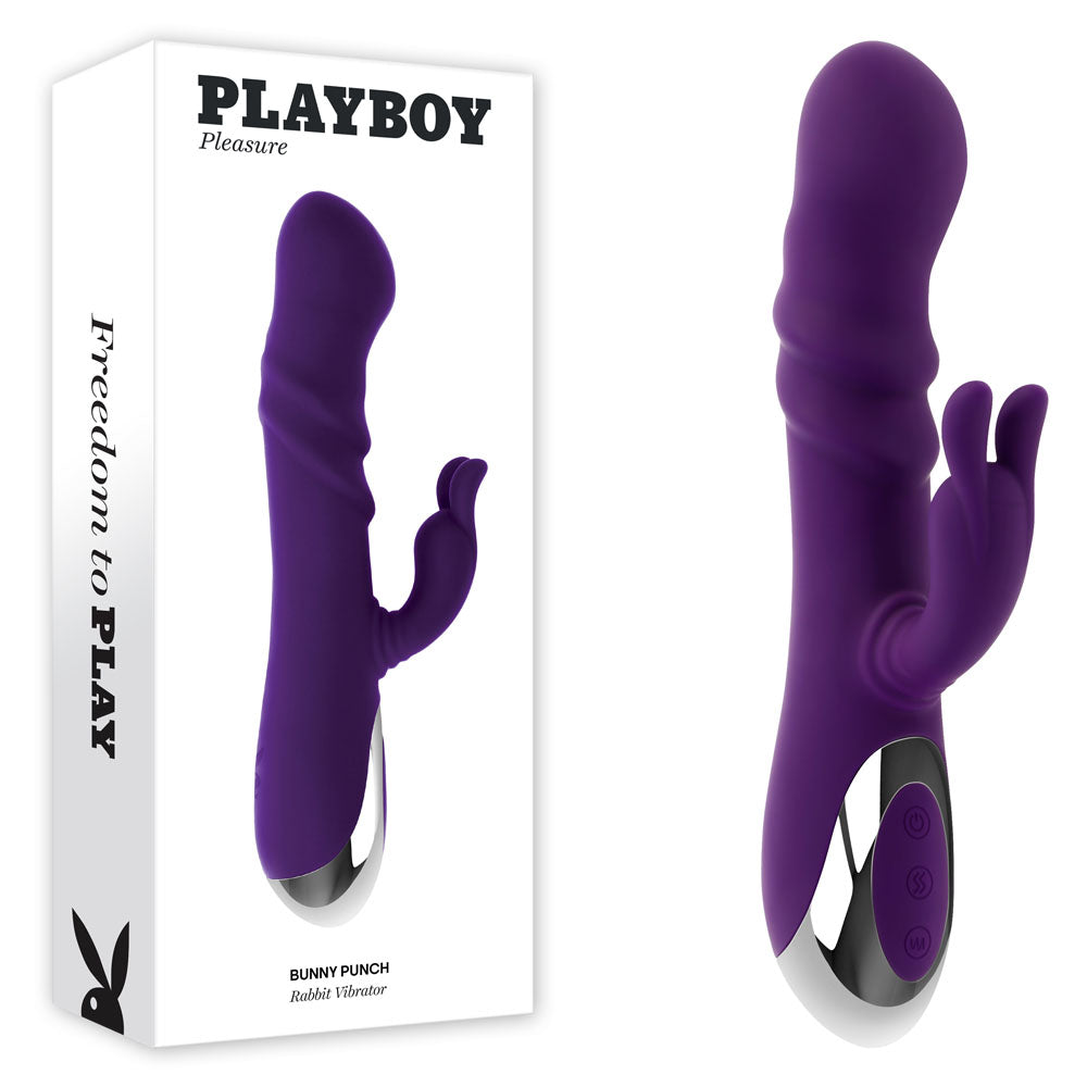 Playboy Pleasure Bunny Punch 24.4 cm Twirling Rabbit Vibrator