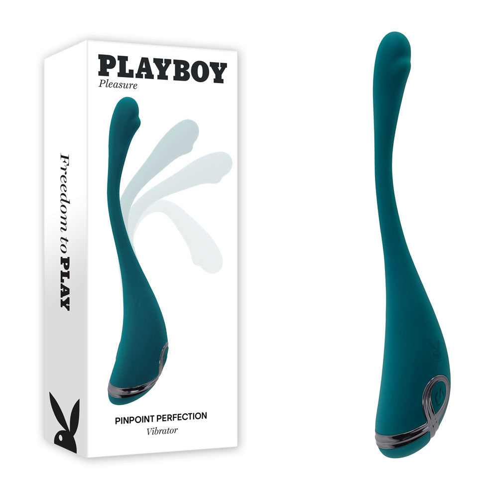 Playboy Pleasure Pinpoint Perfection – USB Rechargeable 19.3 cm Poseable Slim Vibrator