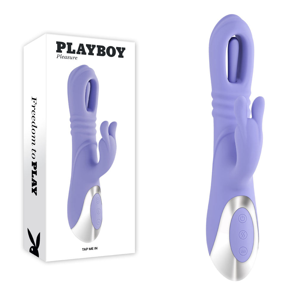 Playboy Pleasure Tap Me In – USB Rechargeable 24.2 cm Rabbit Vibrator