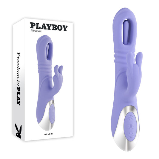 Playboy Pleasure Tap Me In – USB Rechargeable 24.2 cm Rabbit Vibrator