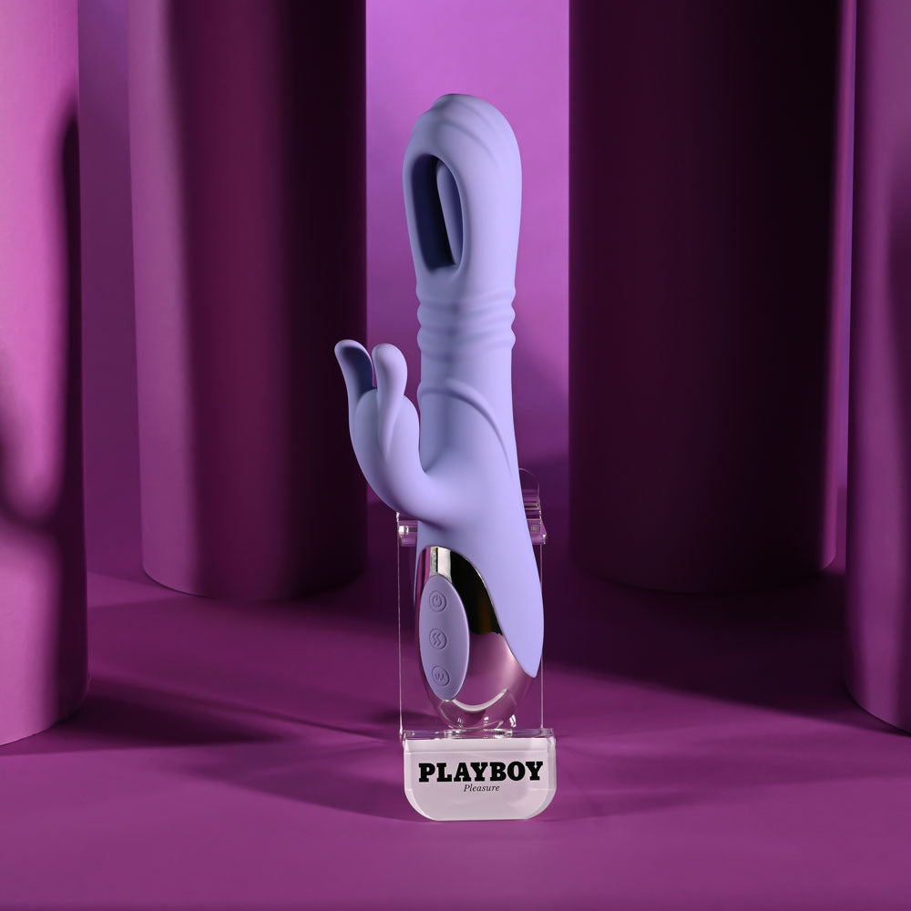 Playboy Pleasure Tap Me In – USB Rechargeable 24.2 cm Rabbit Vibrator
