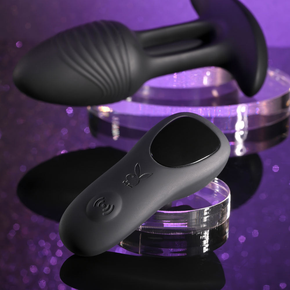 Playboy Pleasure Rim Shot – 11.4 cm USB Rechargeable Vibrating Butt Plug