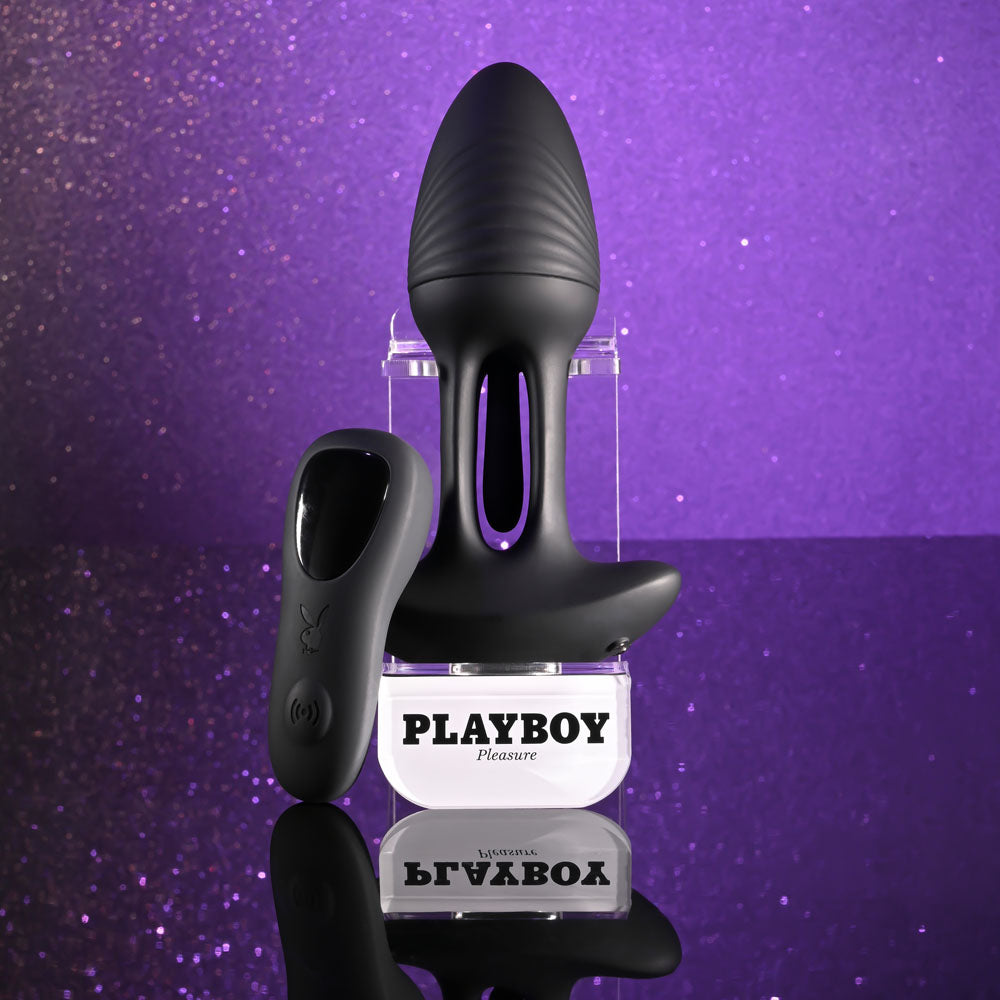 Playboy Pleasure Rim Shot – 11.4 cm USB Rechargeable Vibrating Butt Plug