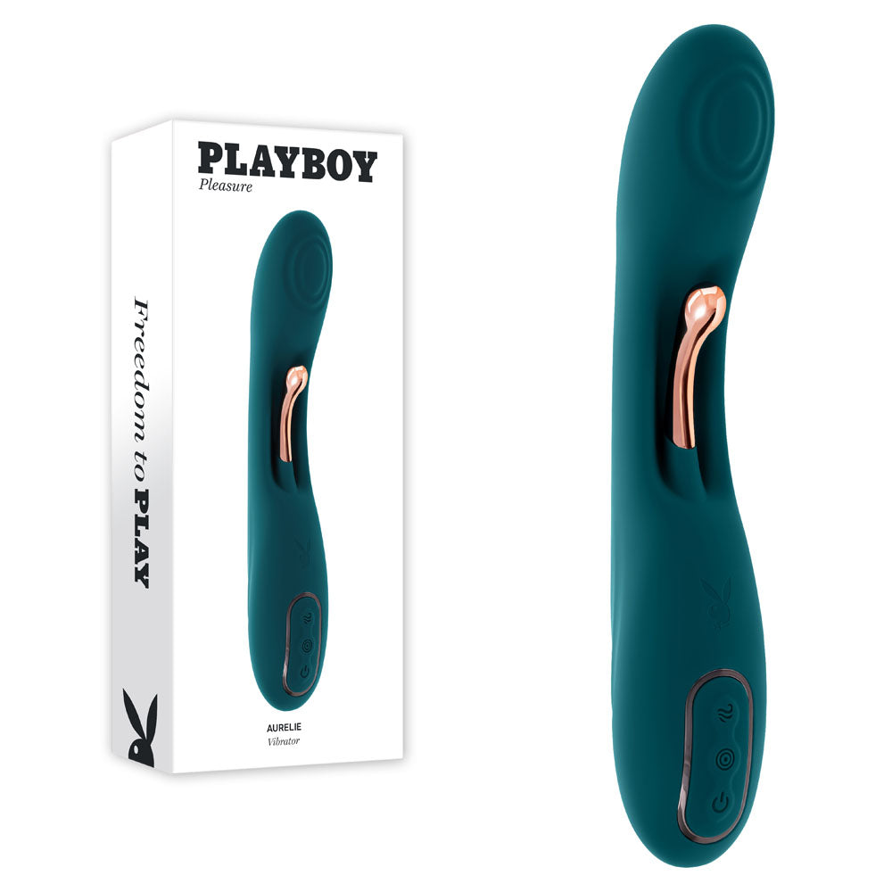 Playboy Pleasure Aurelie 22.7 cm Vibrator with Internal Flicker for G-Spot Stimulation