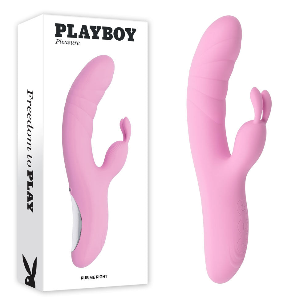Playboy Pleasure Rub Me Right – Thrusting Rabbit Vibrator