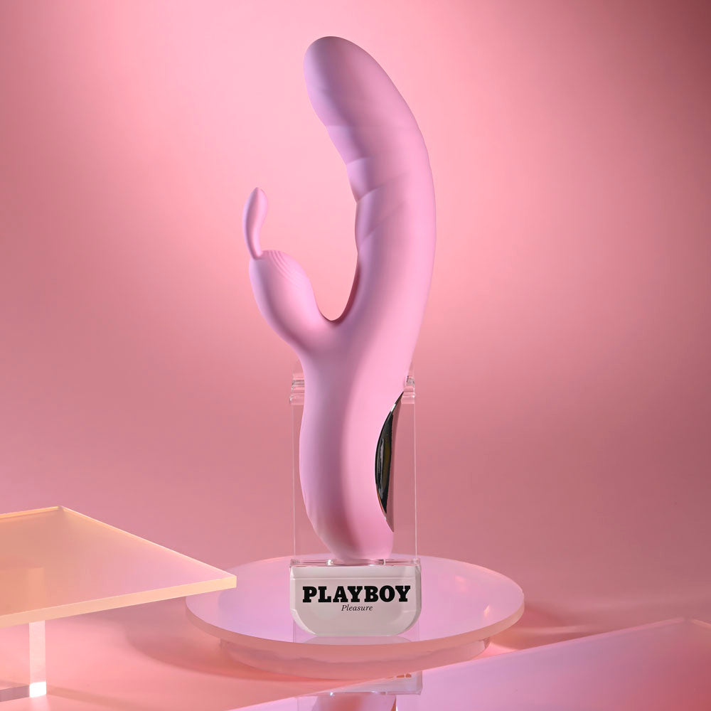Playboy Pleasure Rub Me Right – Thrusting Rabbit Vibrator