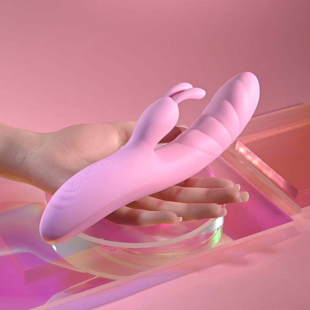 Playboy Pleasure Rub Me Right – Thrusting Rabbit Vibrator