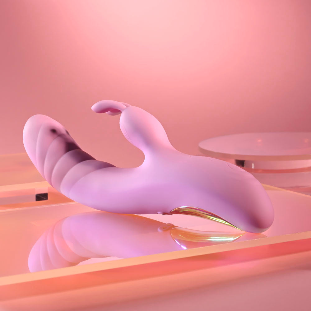Playboy Pleasure Rub Me Right – Thrusting Rabbit Vibrator