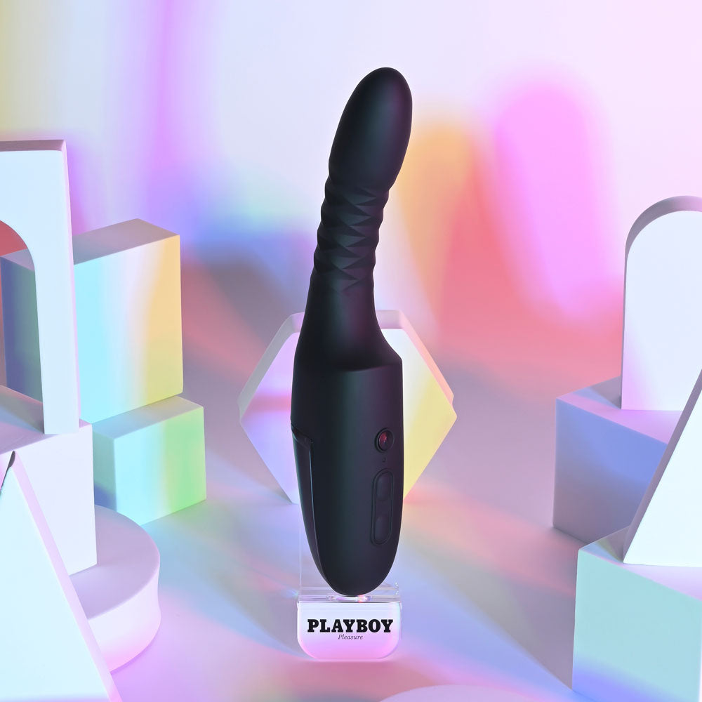 Playboy Pleasure Overdrive – 28.2 cm USB Rechargeable Thrusting Vibrator
