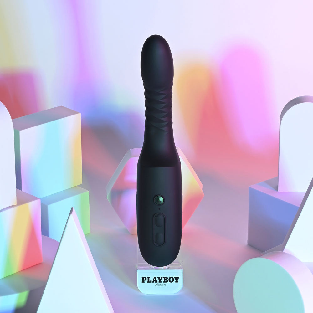 Playboy Pleasure Overdrive – 28.2 cm USB Rechargeable Thrusting Vibrator