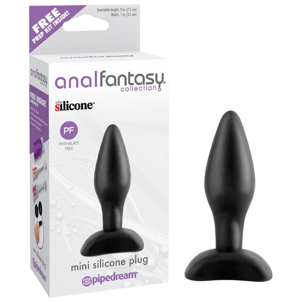 Anal Fantasy Collection Mini Silicone Plug Black 7.5 cm Butt Plug