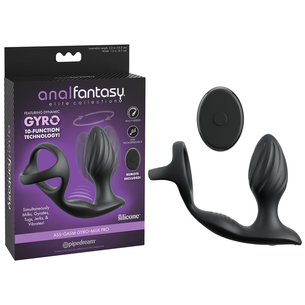 Anal Fantasy Elite Collection Ass-Gasm Gyro-Milk Pro (Black) – Prostate Massager