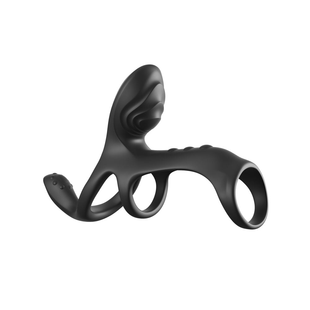 Fantasy C-Ringz Ultimate Couples Cage – USB Rechargeable Triple Motor Vibrating Cock Ring Cage