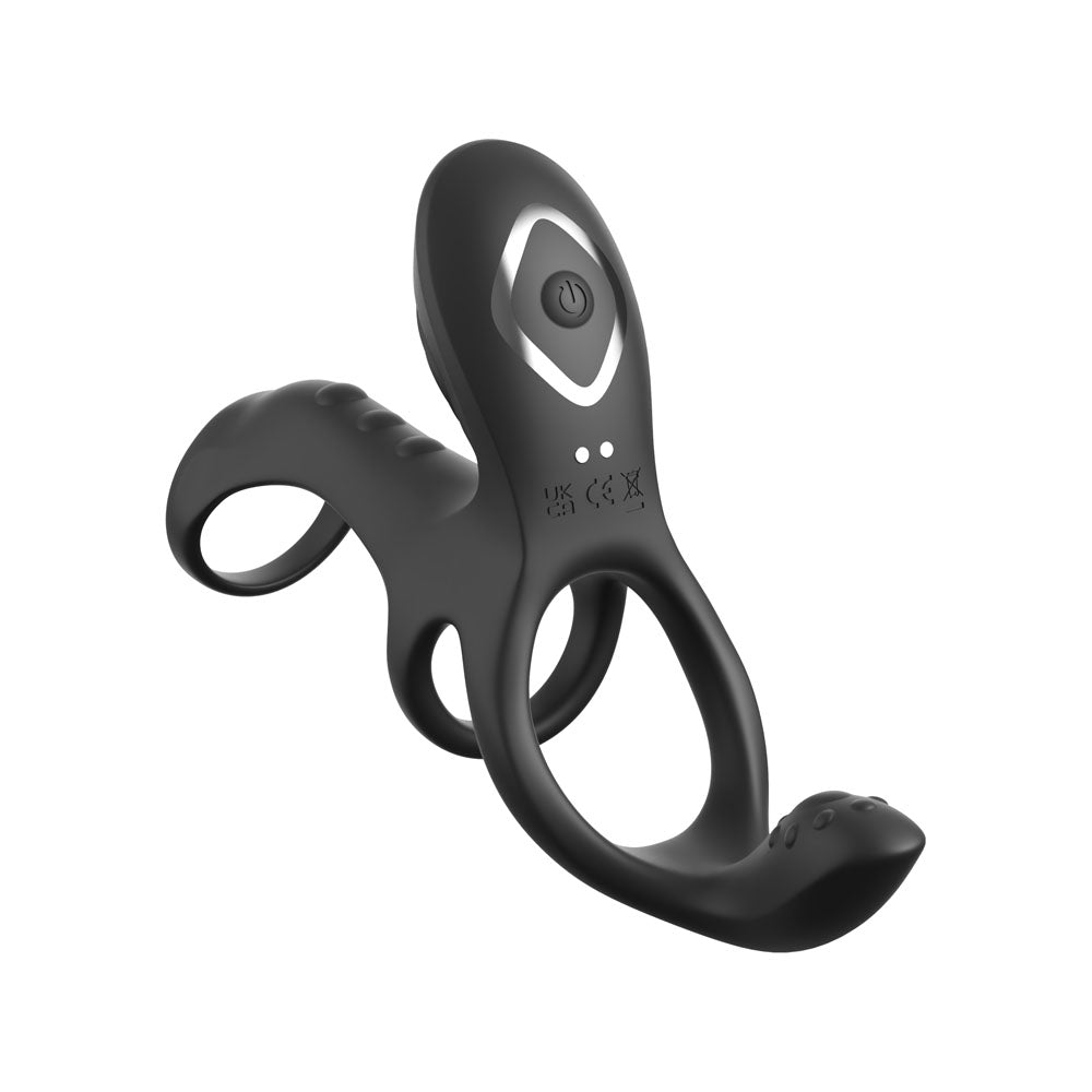 Fantasy C-Ringz Ultimate Couples Cage – USB Rechargeable Triple Motor Vibrating Cock Ring Cage