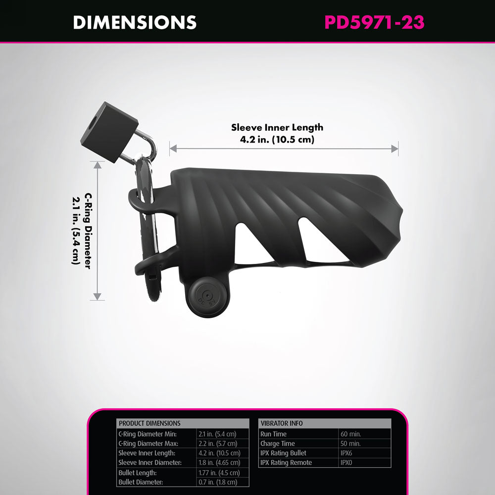 Fantasy C-Ringz (Black) – Remote-Controlled Vibrating Cock Blocker