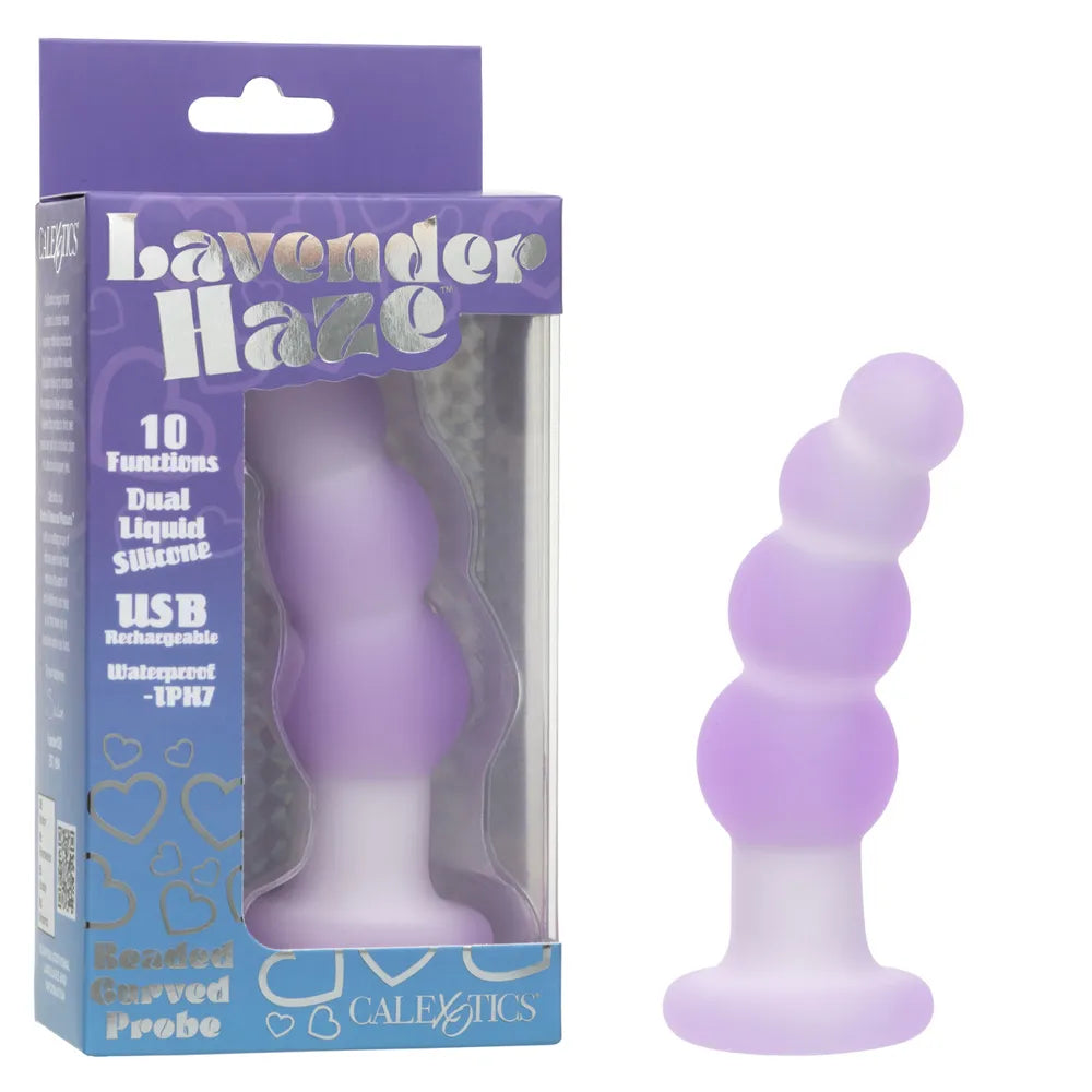 Lavender Haze Beaded Curved Probe (Purple) – 4.25" Vibrator