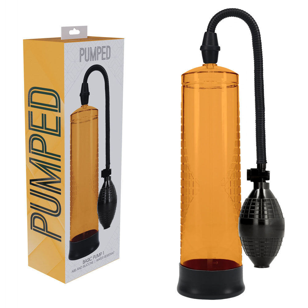 Pumped Basic Pump 1 (Orange) – 20cm x 6cm Penis Pump