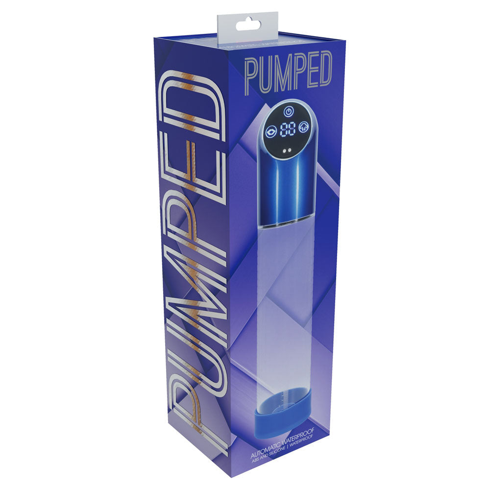 Pumped Automatic Waterproof Penis Pump Metal and Clear Design - 20cm