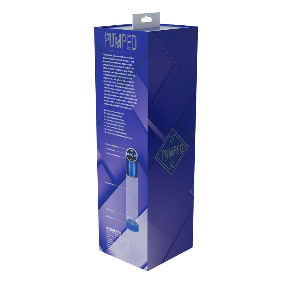 Pumped Automatic Waterproof Penis Pump Metal and Clear Design - 20cm
