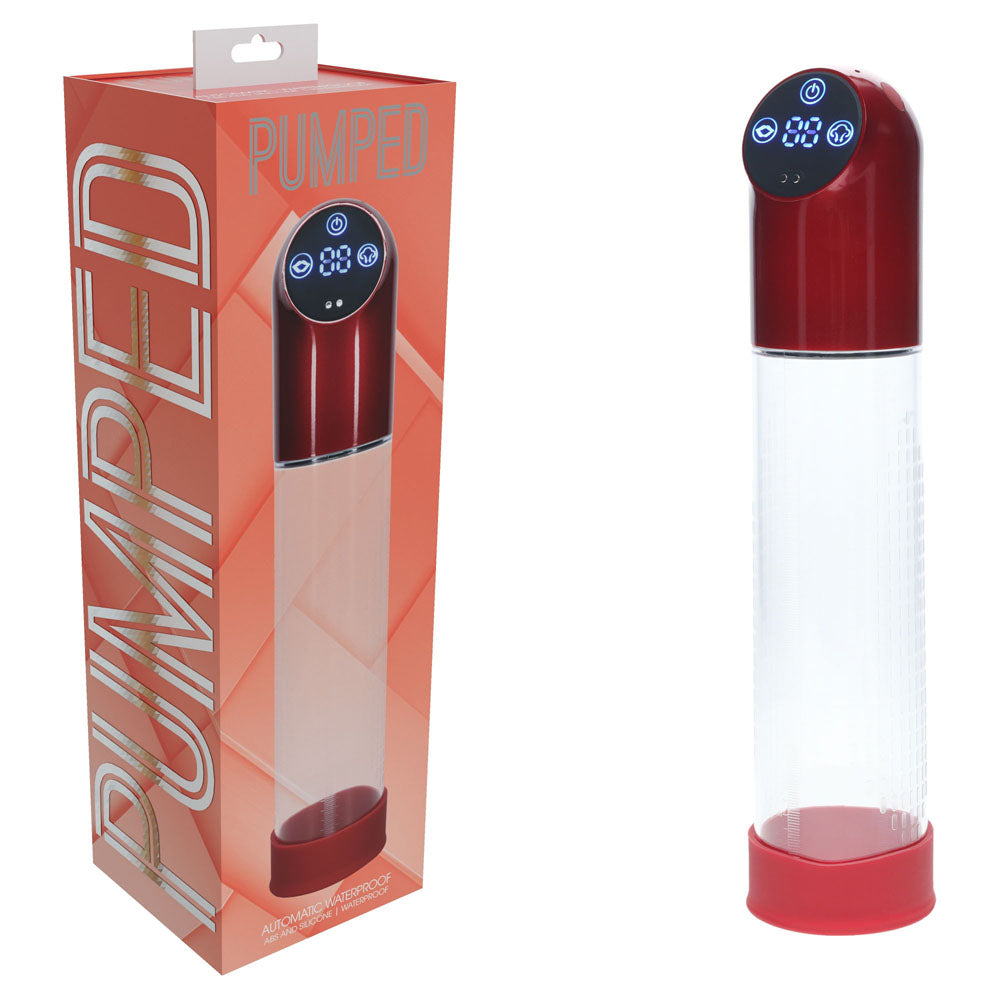 Pumped Automatic Waterproof Penis Pump Metal Clear Design - 20cm