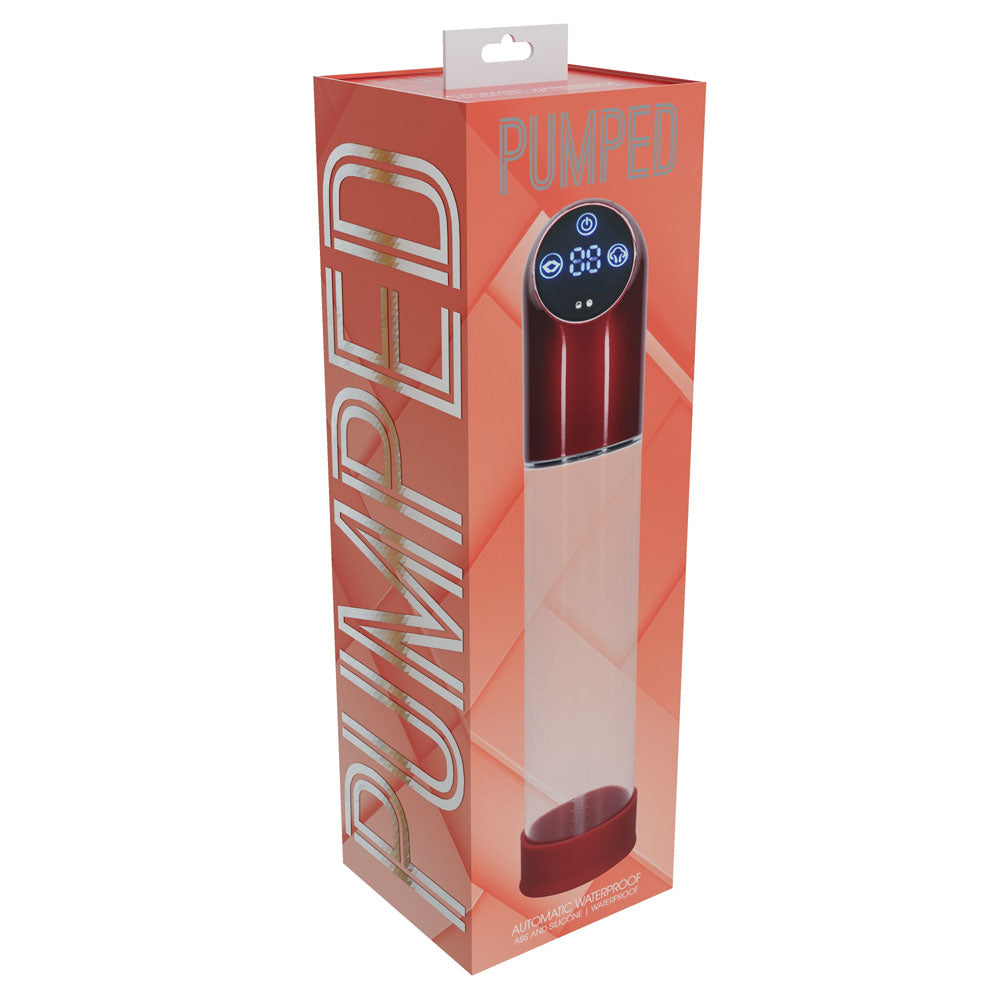 Pumped Automatic Waterproof Penis Pump Metal Clear Design - 20cm