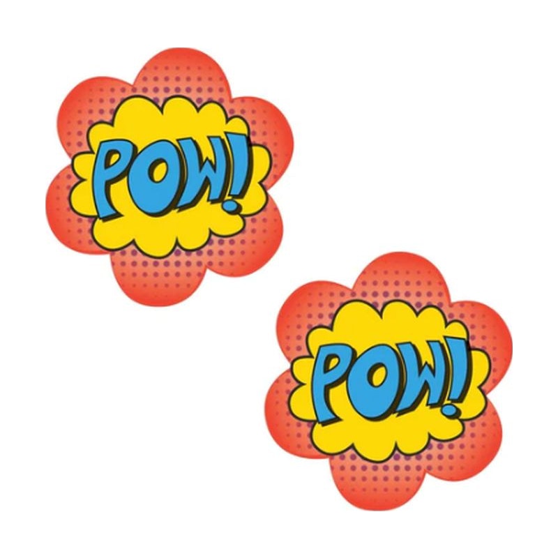 POW Pasties 2.5x2.5 Inches for Raves and Parties