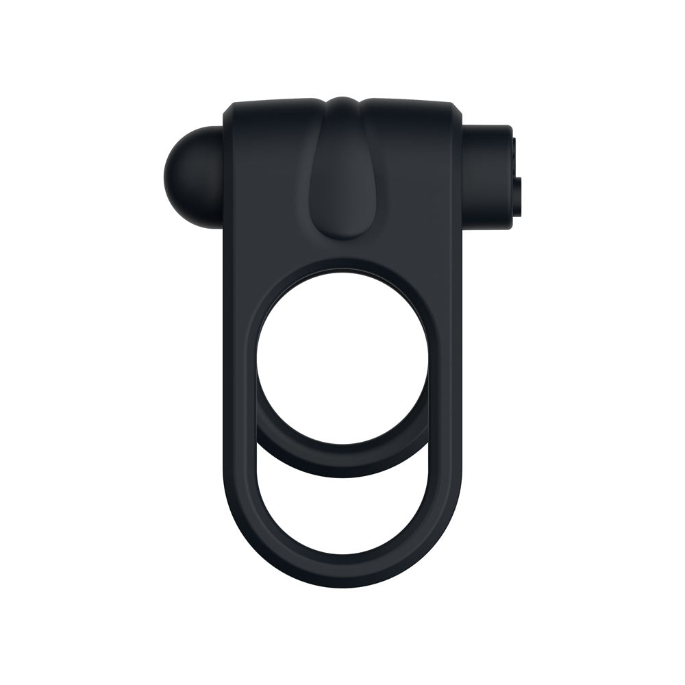 Passion Play Silicone Vibrating Dual Cockring – USB Rechargeable Cockring