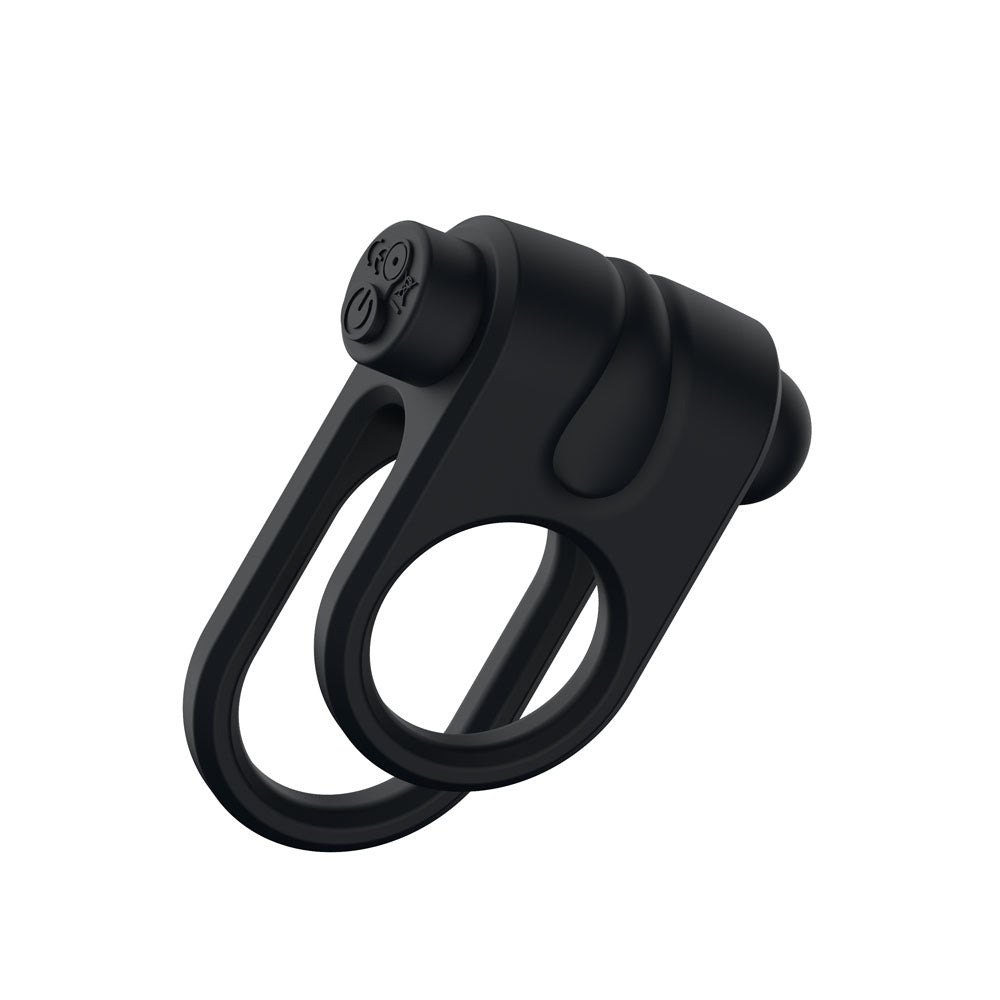 Passion Play Silicone Vibrating Dual Cockring – USB Rechargeable Cockring