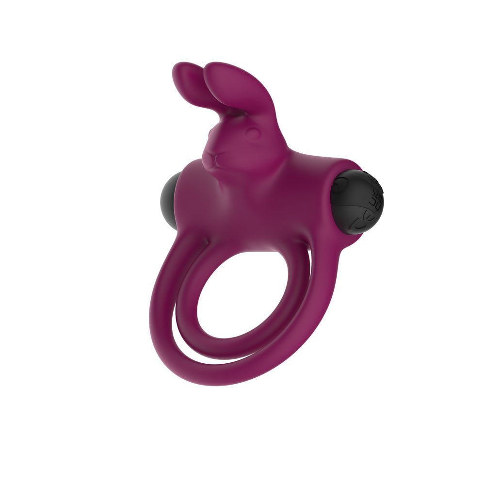 Passion Play Silicone Rabbit Vibrating Cock Ring – USB Rechargeable Penis Ring