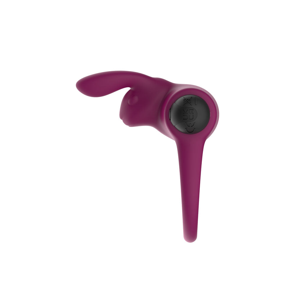 Passion Play Silicone Rabbit Vibrating Cock Ring – USB Rechargeable Penis Ring